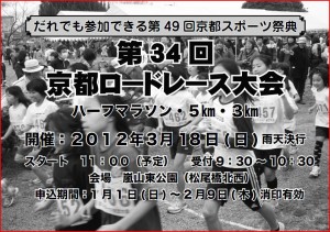 3月18日（日）第49回京都スポーツ祭典 第34回京都ロードレース大会